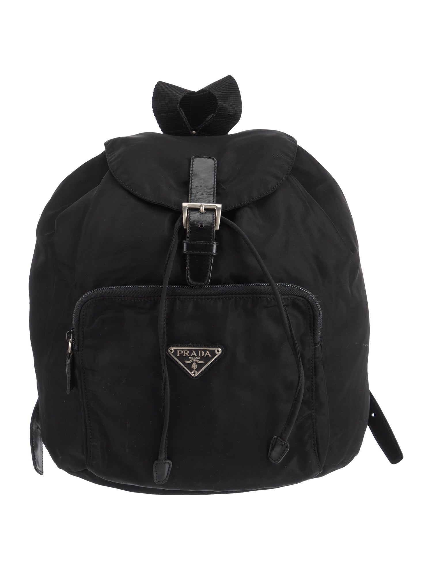 Prada Enameled Metal Triangle Backpack Vintage