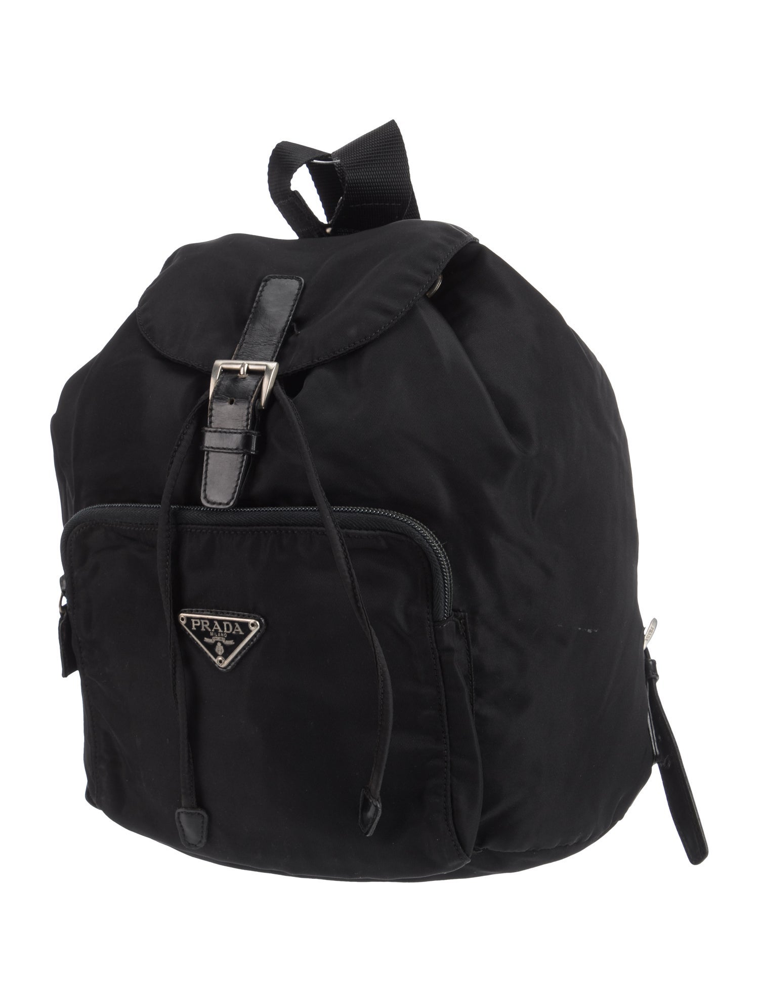 Prada Enameled Metal Triangle Backpack Vintage