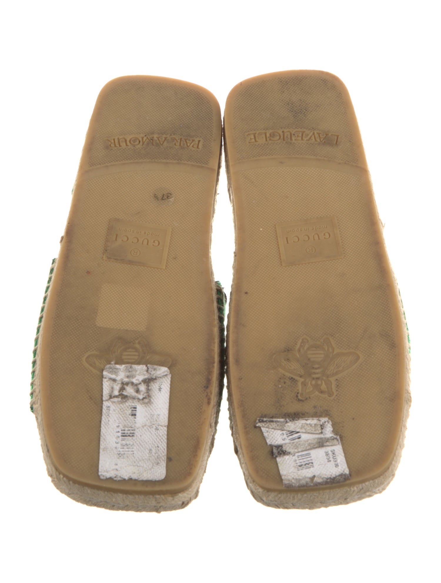 Gucci Double G Logo Leather Espadrilles