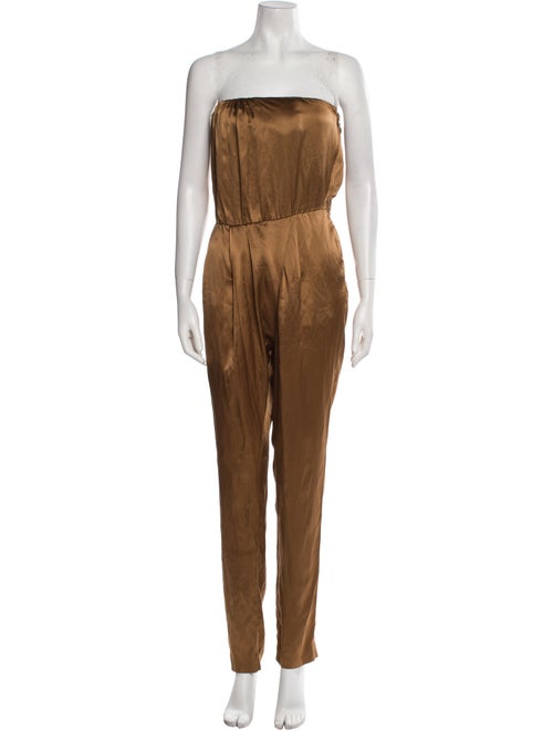 Gucci Silk Strapless Jumpsuit