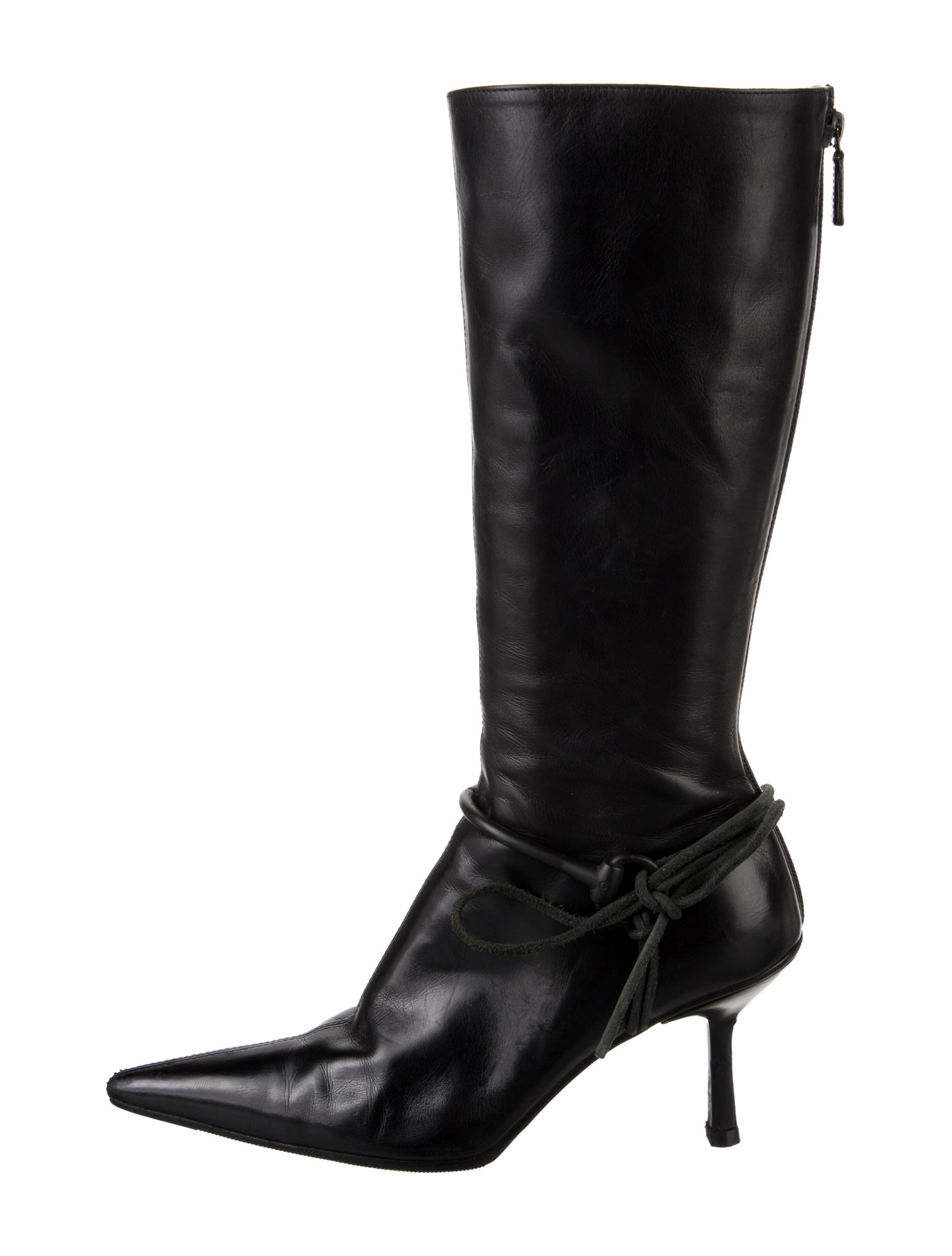 Gucci Horsebit Accent Leather Boots