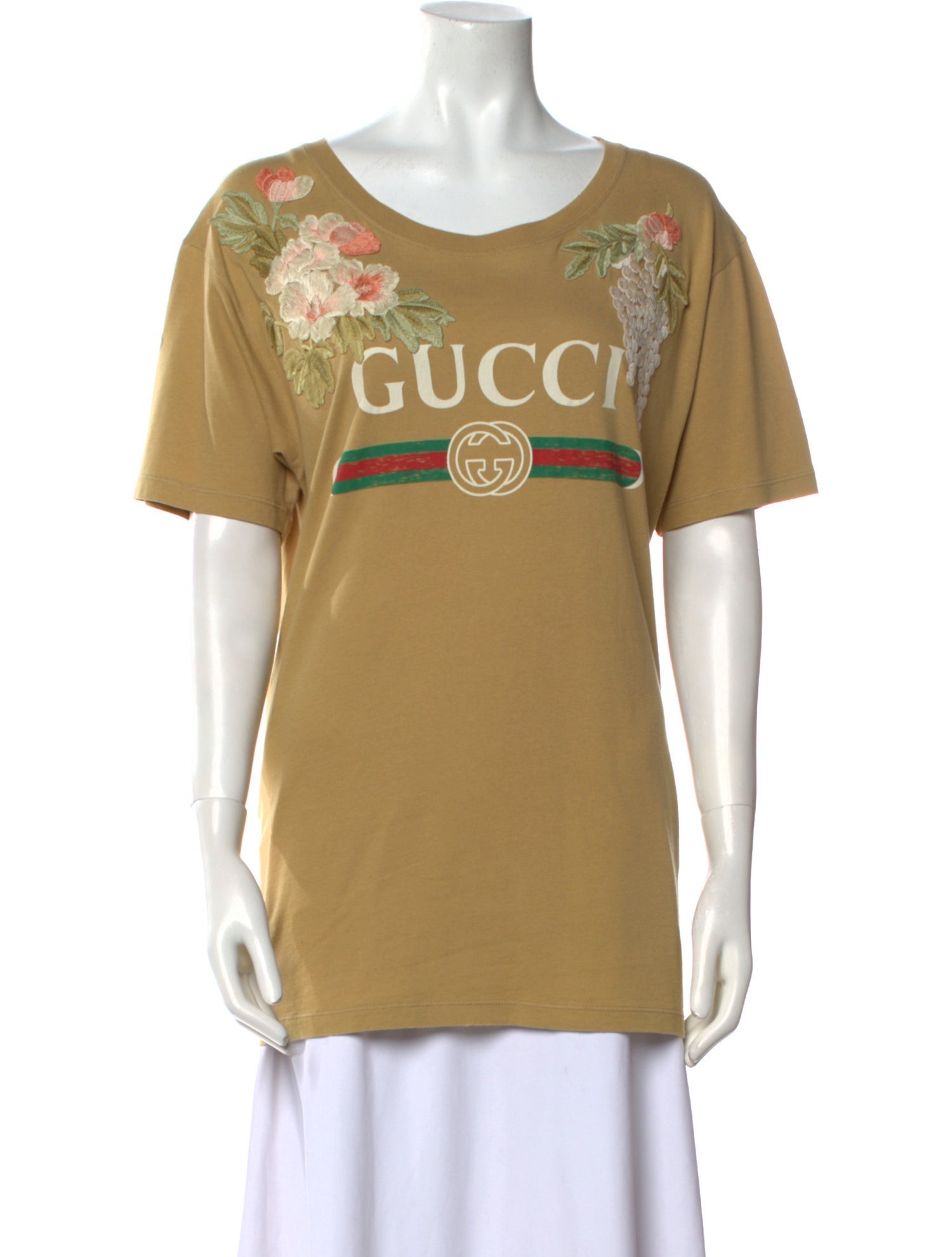 Gucci Graphic Print Scoop Neck T-Shirt