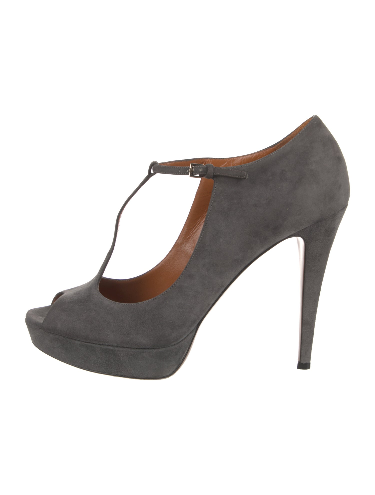 Gucci Suede T-Strap Pumps