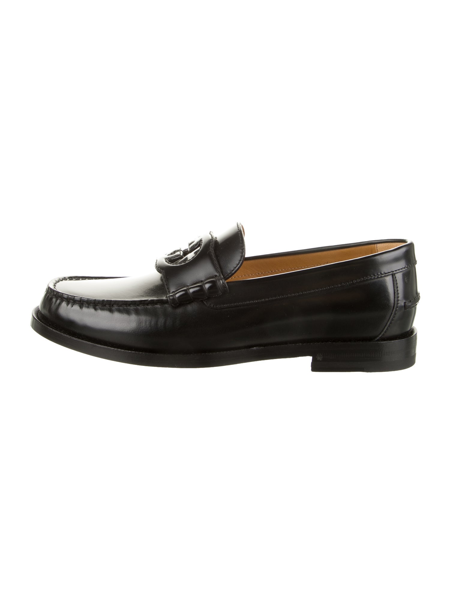Gucci Interlocking G Logo Patent Leather Loafers