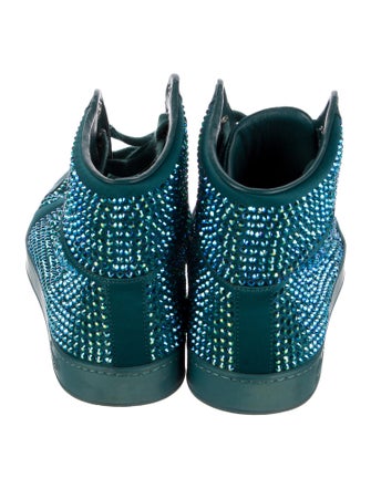 Gucci Suede Crystal Embellishments Sneakers