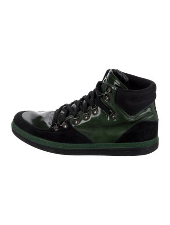 Gucci Interlocking G Logo Patent Leather Sneakers