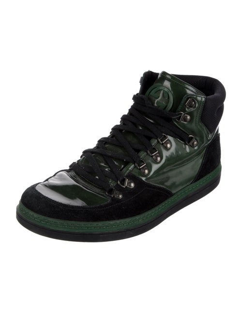 Gucci Interlocking G Logo Patent Leather Sneakers