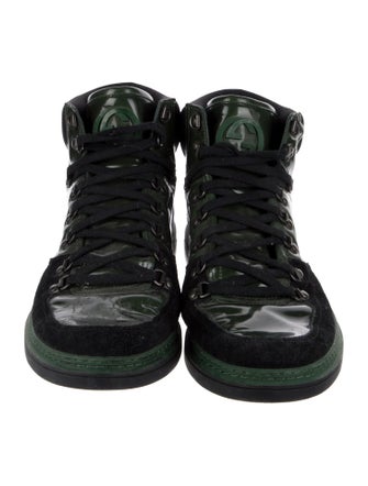 Gucci Interlocking G Logo Patent Leather Sneakers