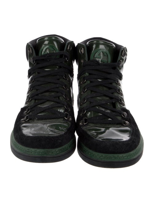Gucci Interlocking G Logo Patent Leather Sneakers