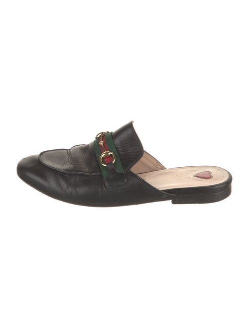 Gucci Web Accent Leather Mules
