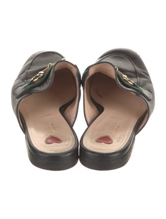 Gucci Web Accent Leather Mules