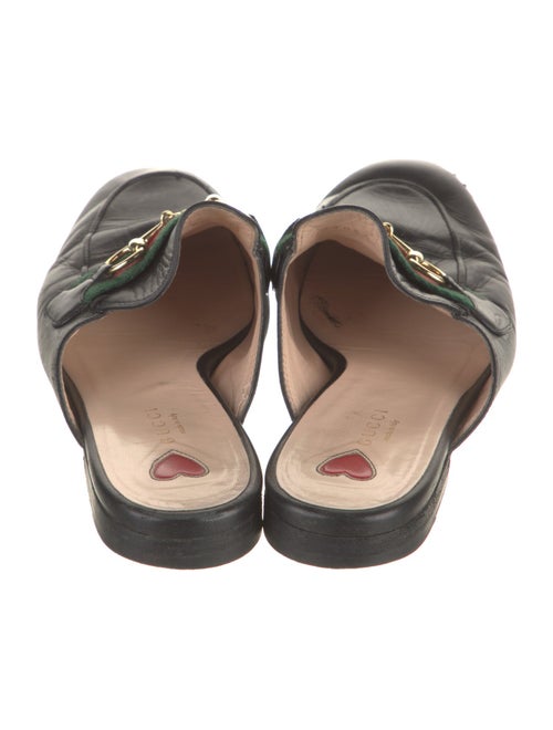 Gucci Web Accent Leather Mules