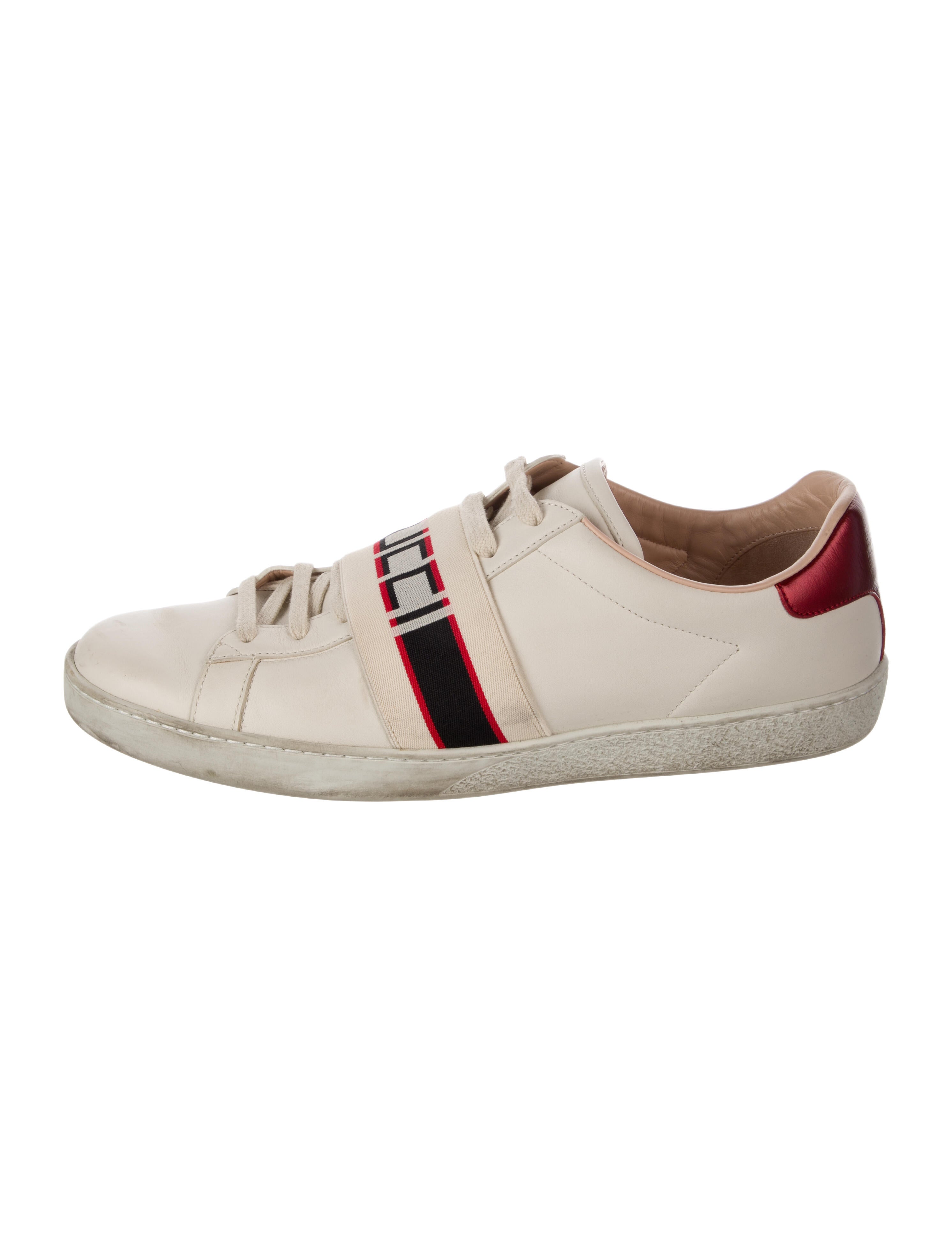 Gucci Sylvie Web Accent Leather Sneakers