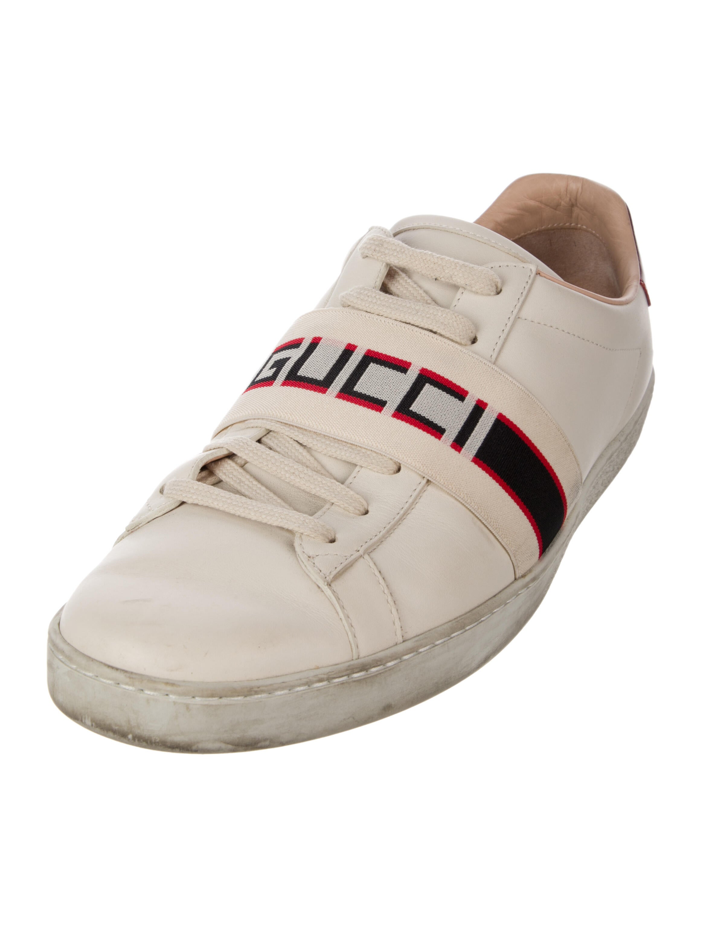 Gucci Sylvie Web Accent Leather Sneakers
