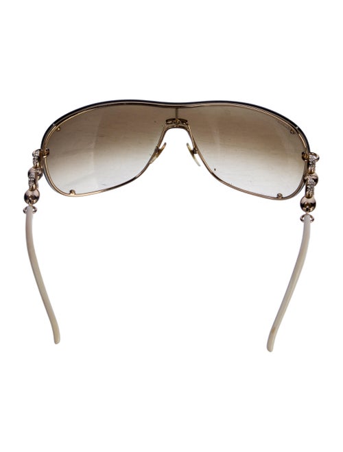 Gucci Interlocking G Logo Shield Sunglasses