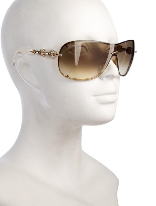Gucci Interlocking G Logo Shield Sunglasses