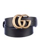 Gucci Double G Logo Leather Belt