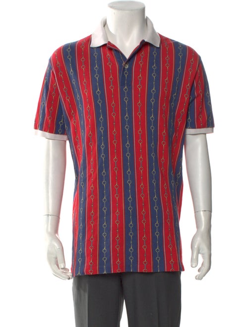 Gucci Printed Collar Polo Shirt
