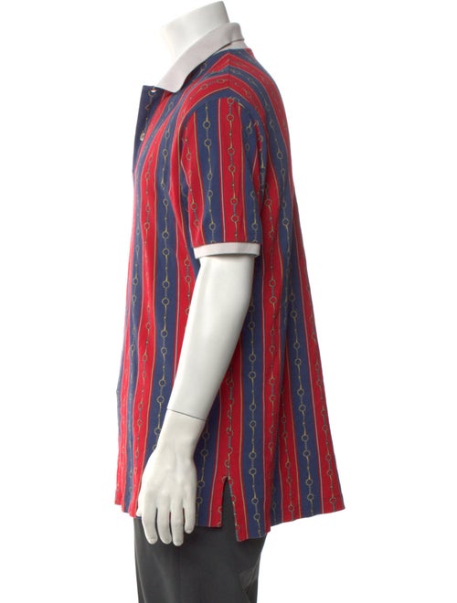 Gucci Printed Collar Polo Shirt