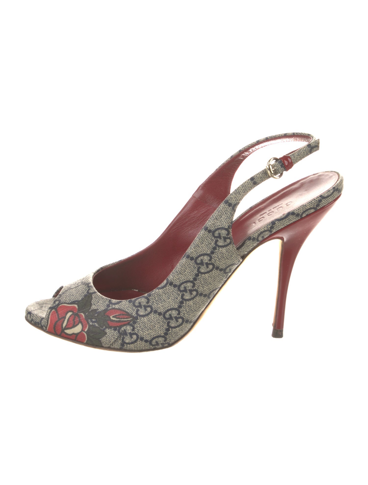 Gucci GG Supreme Slingback Pumps