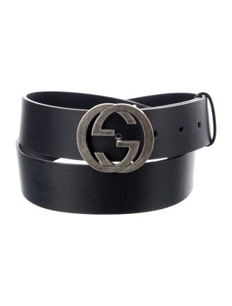 Gucci Interlocking G Logo Leather Belt