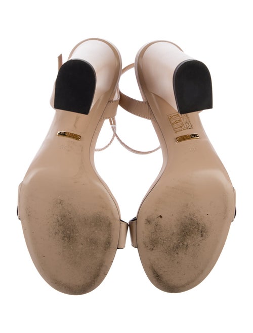 Gucci Double G Logo Leather Sandals