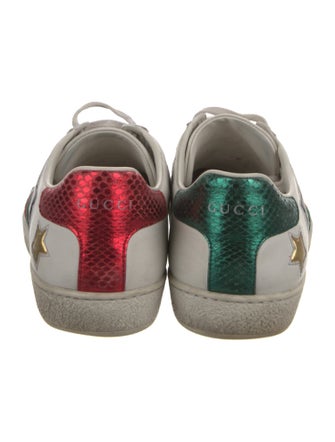 Gucci Web Accent Leather Sneakers
