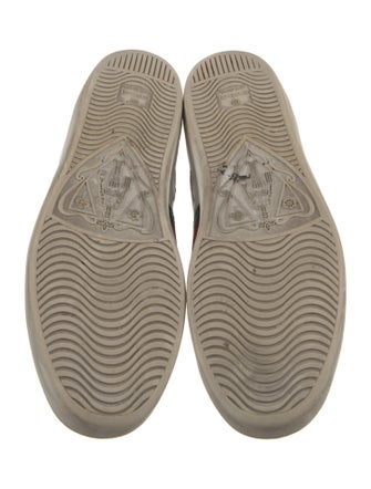 Gucci Web Accent Leather Sneakers