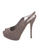 Gucci Suede Slingback Sandals