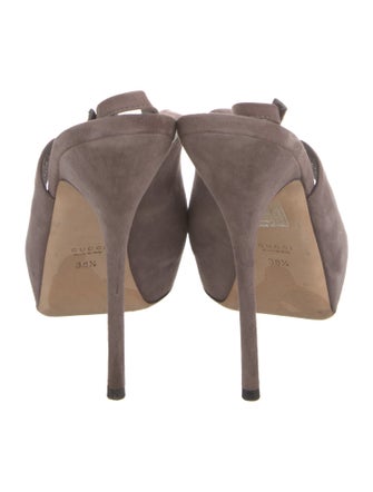 Gucci Suede Slingback Sandals