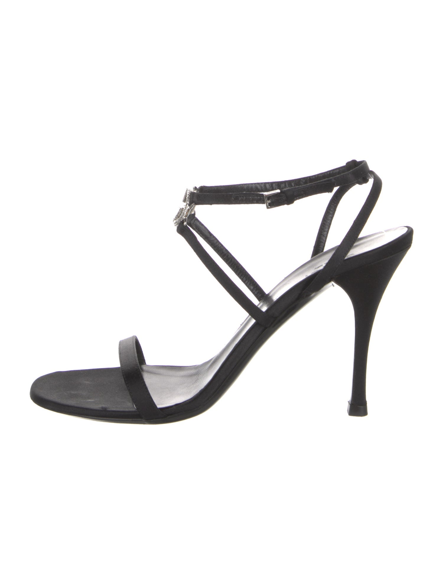 Gucci Interlocking G Logo Satin Sandals