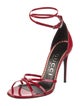 Gucci Double G Logo Patent Leather Sandals