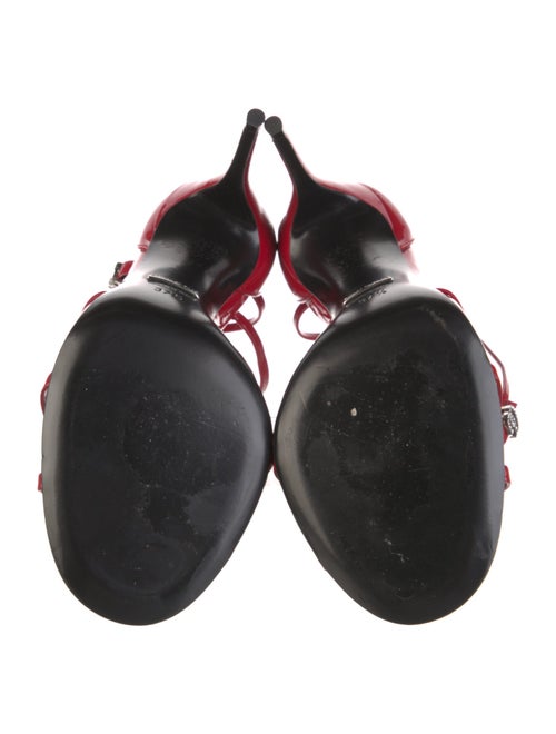 Gucci Double G Logo Patent Leather Sandals