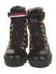 Gucci Sylvie Web Accent Leather Combat Boots
