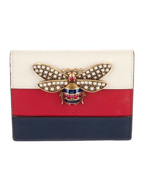 Gucci Margaret Faux Pearl Accents Bifold Wallet