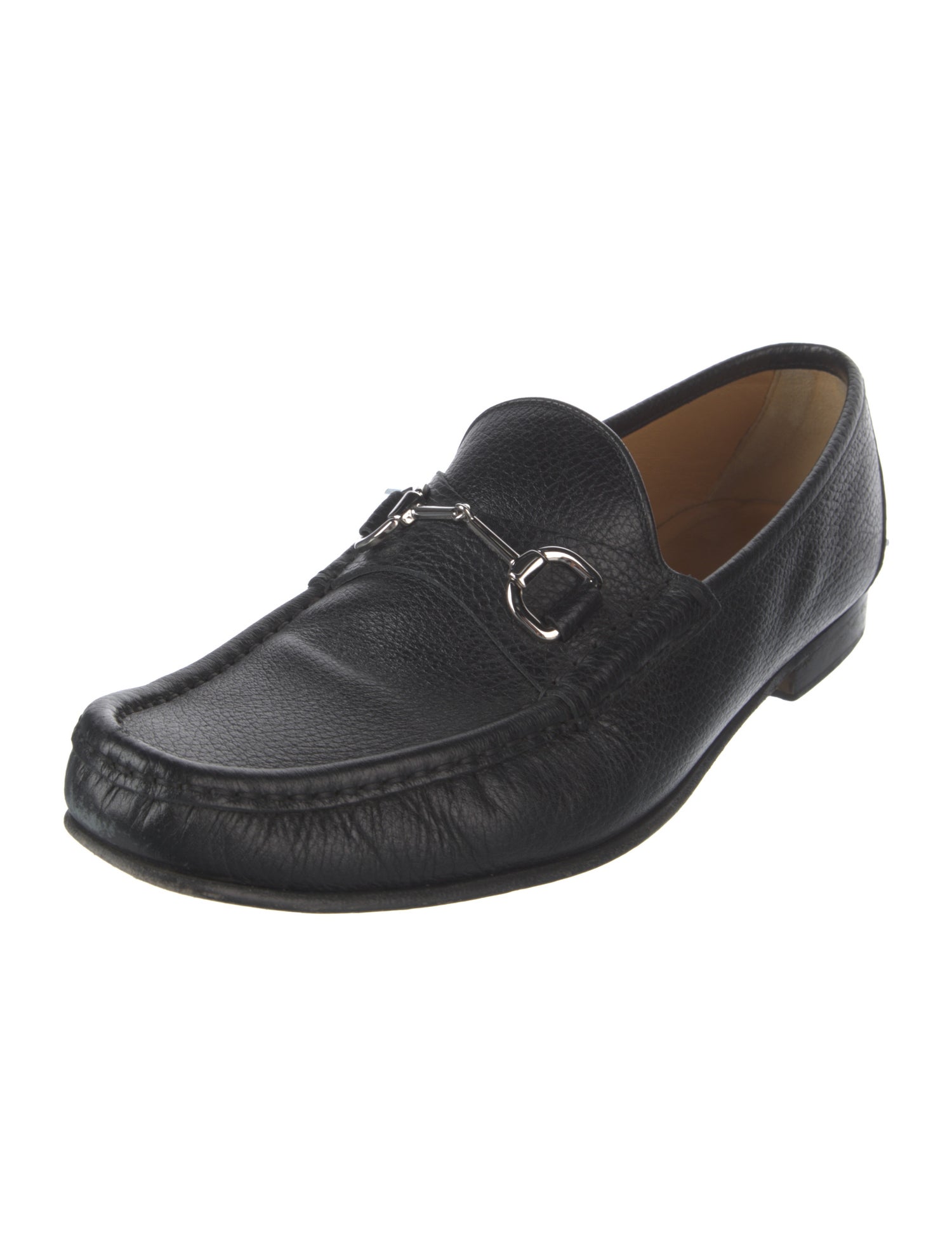 Gucci Horsebit Accent Calfskin Dress Loafers