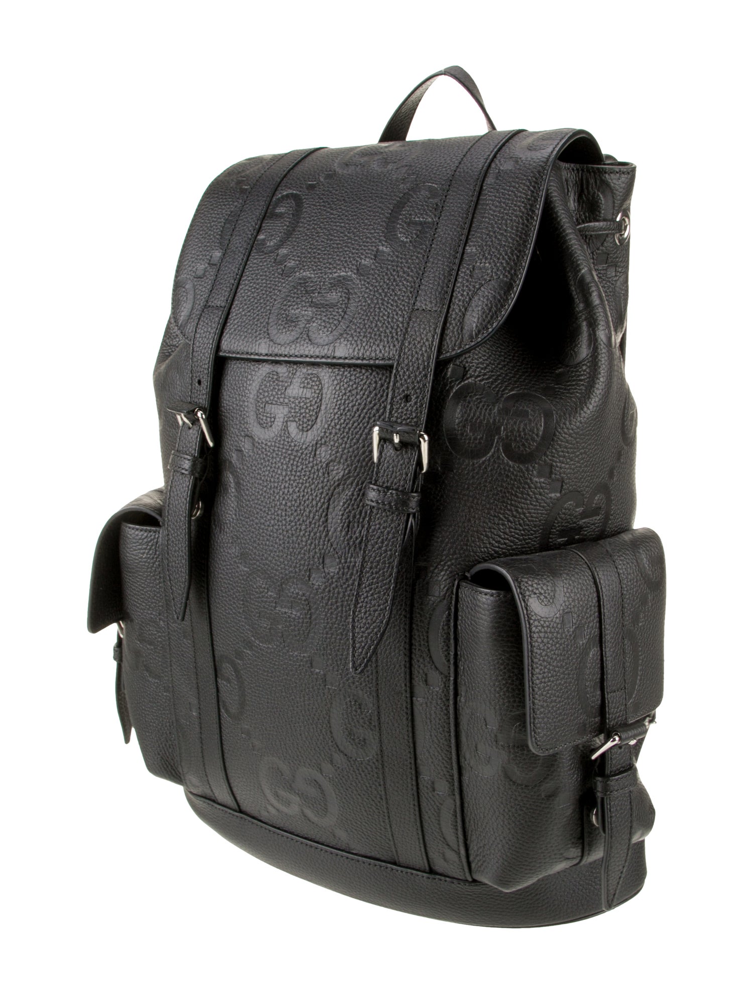 Gucci Leather GG Embossed Backpack