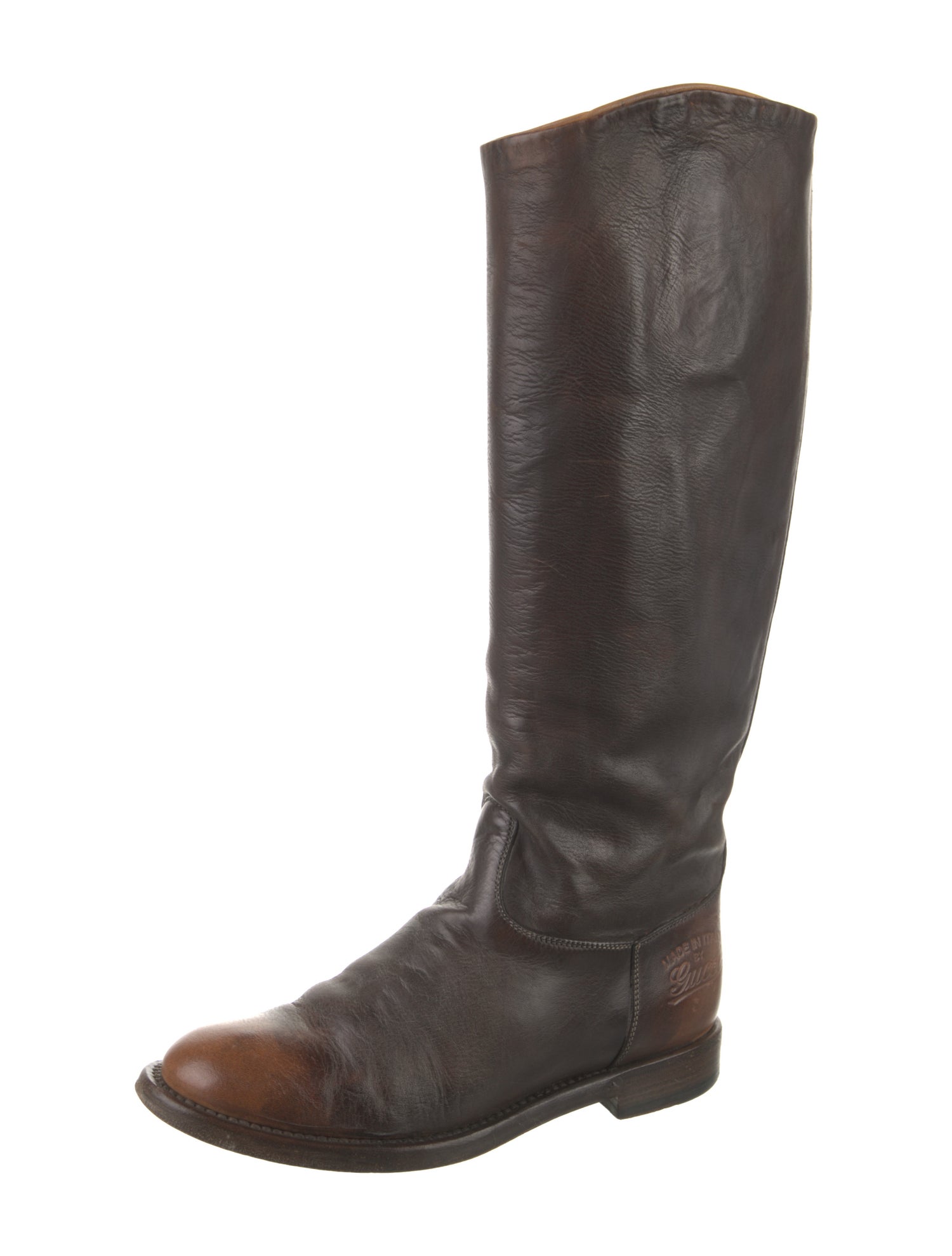 Gucci Leather Riding Boots