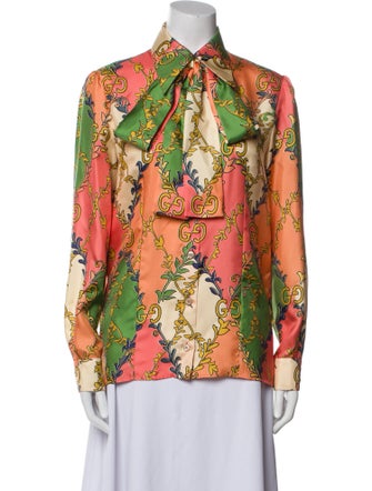 Gucci 2020 Silk Button-Up Top