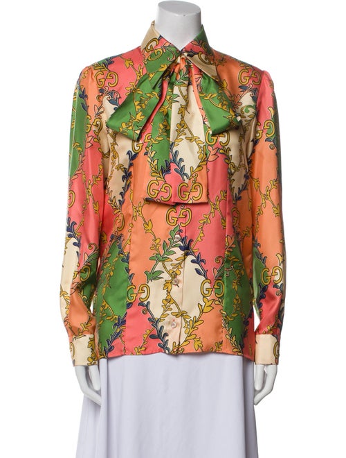Gucci 2020 Silk Button-Up Top