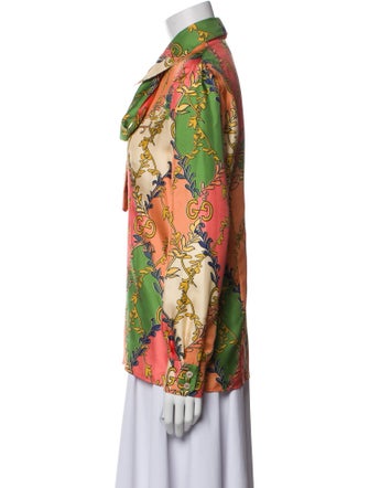 Gucci 2020 Silk Button-Up Top