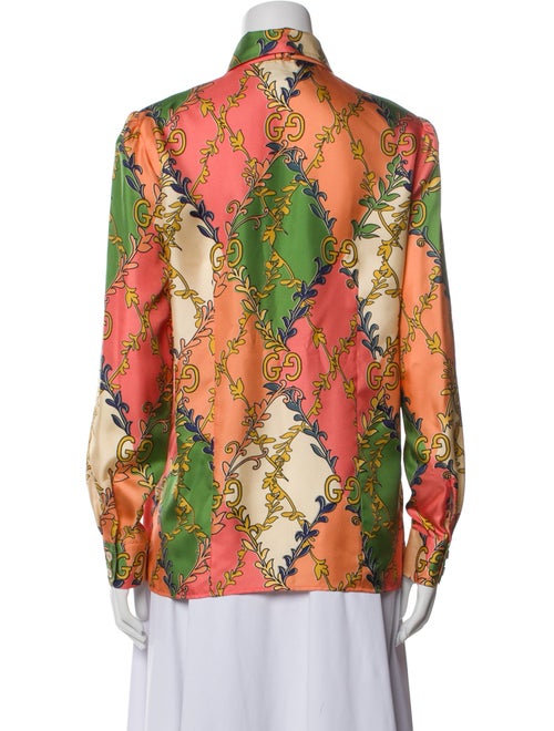 Gucci 2020 Silk Button-Up Top