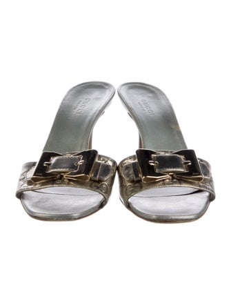 Gucci GG Signature Leather Slides