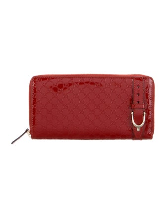 Gucci Microguccissima Pattern Patent Leather Wallet