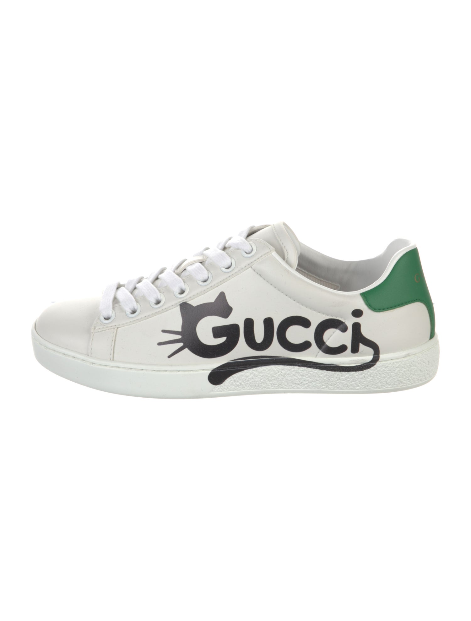 Gucci Leather Graphic Print Sneakers