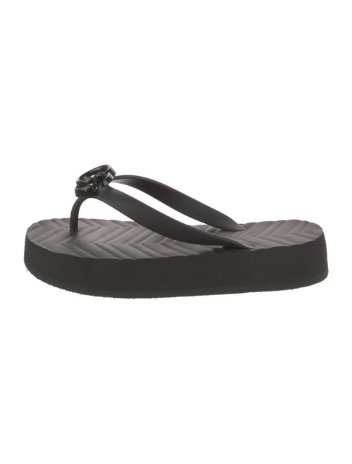 Gucci Double G Logo Rubber Flip Flops