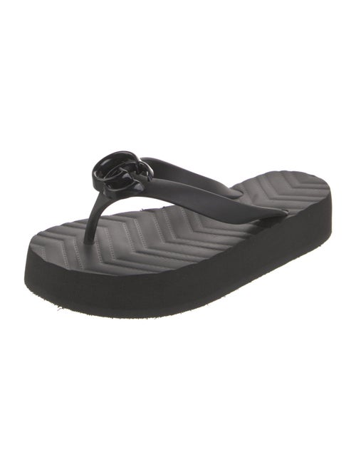 Gucci Double G Logo Rubber Flip Flops