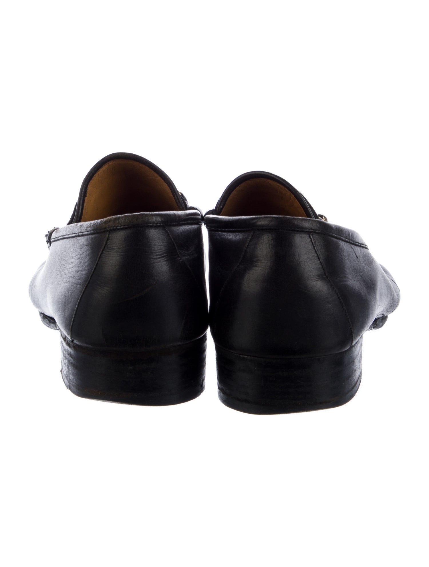 Gucci Web Accent Leather Dress Loafers