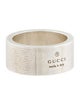 Gucci Textured Logo Band Ring
