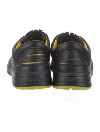 Gucci Leather Fringe Trim Accent Sneakers